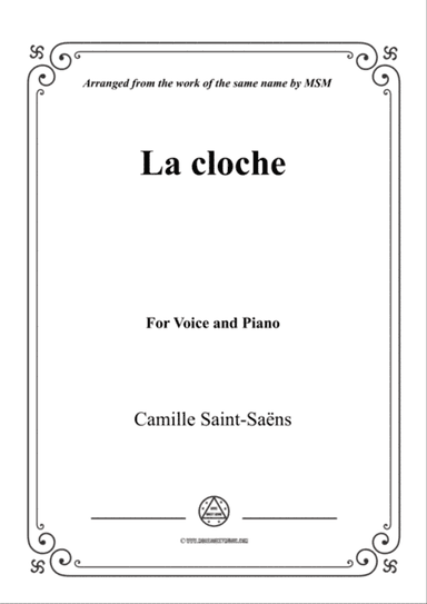 Saint-Saëns-La cloche,for Cello and Piano