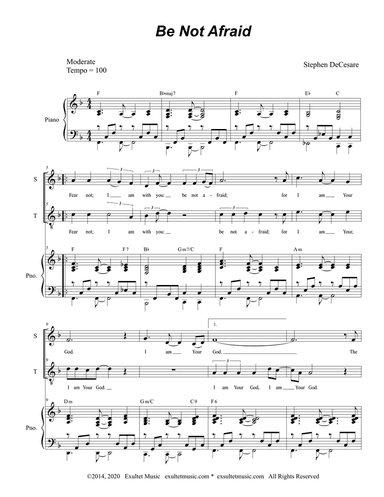 Be Not Afraid (Duet for Soprano and Tenor Solo)