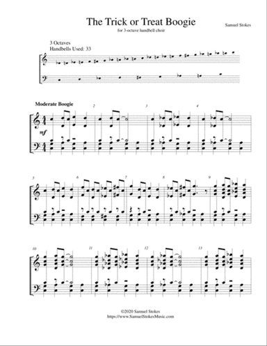 The Trick or Treat Boogie - for 3-octave handbell choir