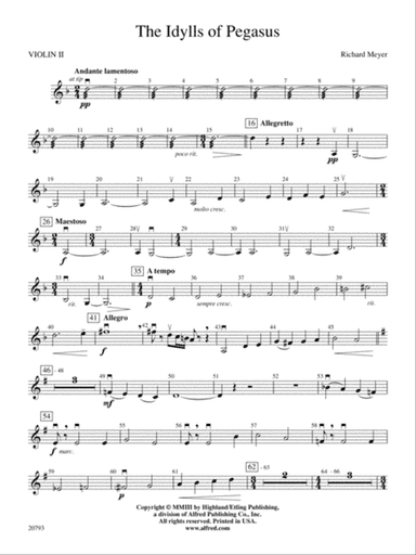 The Idylls of Pegasus: 2nd Violin