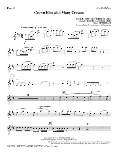 Crown Him with Many Crowns - Flute 2