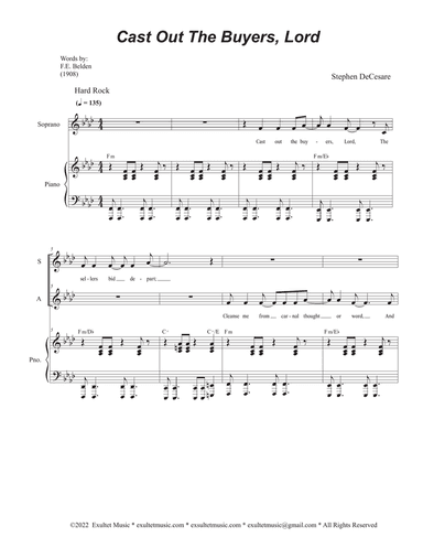 Cast Out The Buyers, Lord (2-part choir - (SA) (Easy Choir Version)