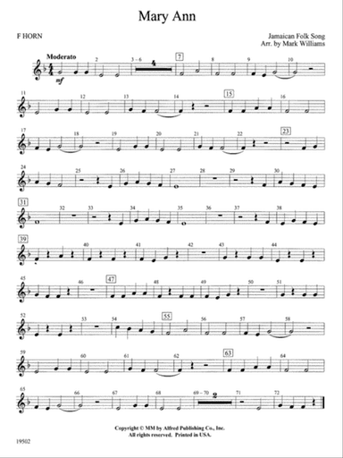 Mary Ann: 1st F Horn