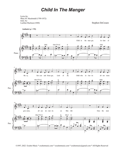 Child In The Manger (Vocal solo)