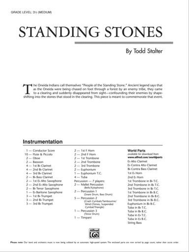 Standing Stones: Score