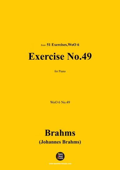 Brahms-Exercise No.49,WoO 6 No.49,for Piano
