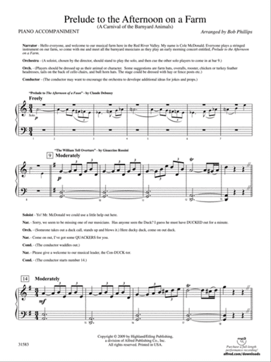 Prelude to the Afternoon on a Farm: Piano Accompaniment
