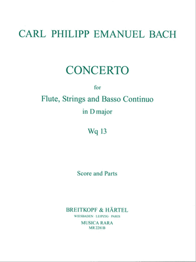 Flute concerto in D major Wq 13