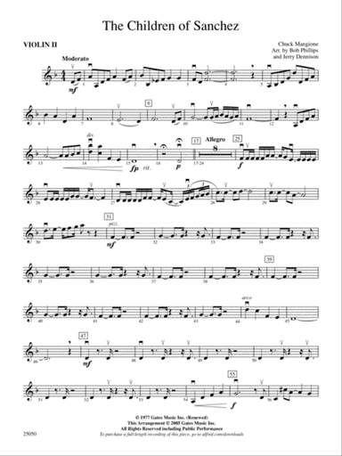 The Children of Sanchez: 2nd Violin