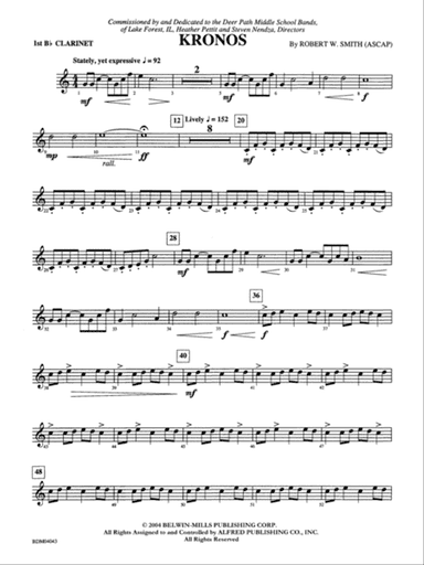 Kronos: 1st B-flat Clarinet