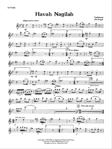 Havah Nagilah: 1st Violin
