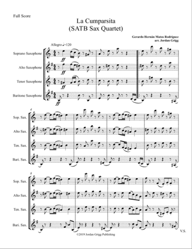 La Cumparsita (SATB Sax Quartet)