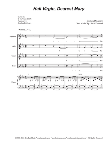 Hail Virgin, Dearest Mary (Vocal Quartet - (SATB)