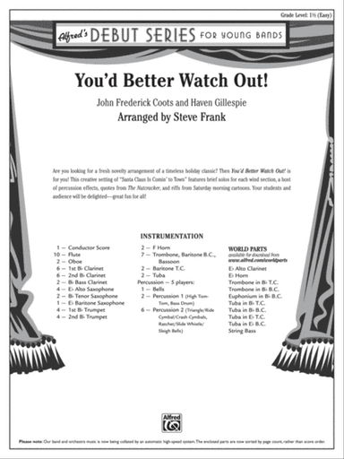 You'd Better Watch Out!: Score