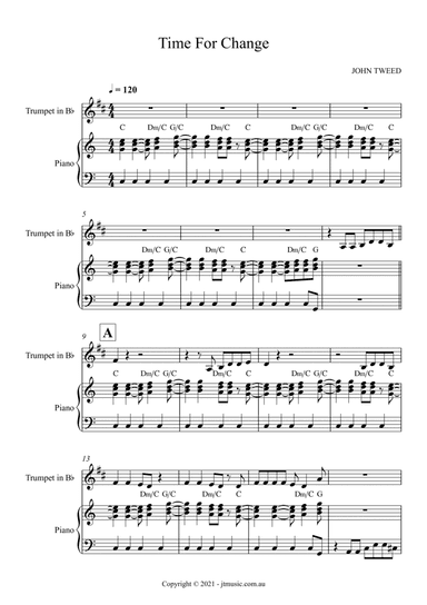 Time For Change for Trumpet and Piano