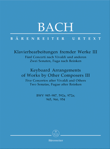 Keyboard Arrangements Of Works By Other Composers, Volume III