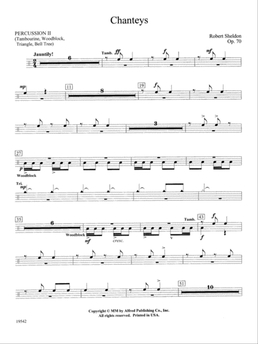 Chanteys: 2nd Percussion