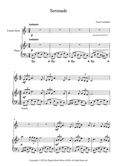 Serenade - Franz Schubert (French Horn + Piano)