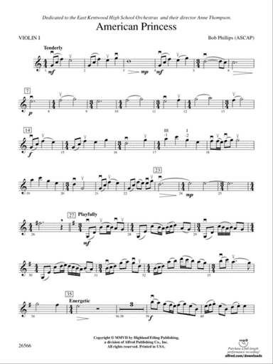American Princess: 1st Violin