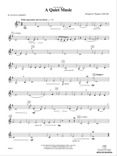 A Quiet Music: (wp) E-flat Alto Clarinet