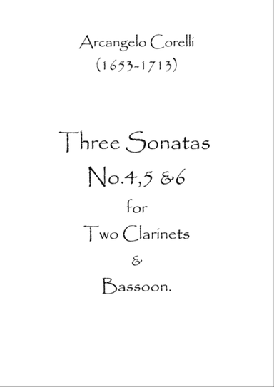 Three Sonatas No.4,5 & 6