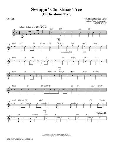Swingin' Christmas Tree (O Christmas Tree) (arr. Kirby Shaw) - Guitar