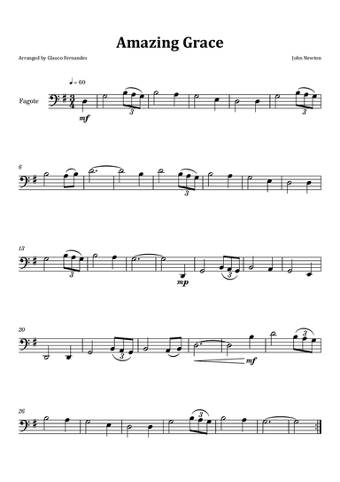Amazing Grace - Bassoon Solo