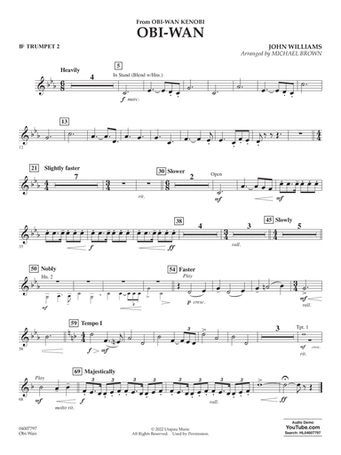 Obi-Wan (arr. Michael Brown) - Bb Trumpet 2