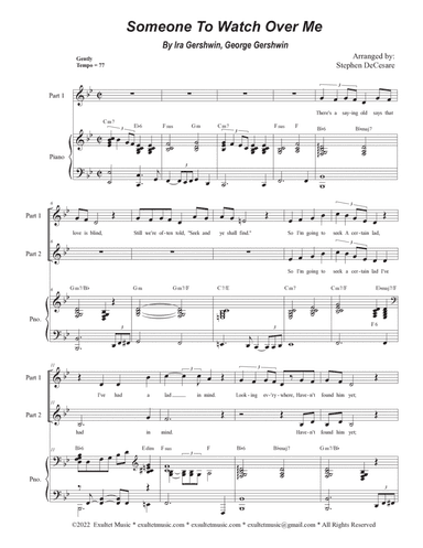 Someone To Watch Over Me (2-part choir)