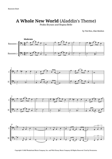 A Whole New World (aladdin's Theme)