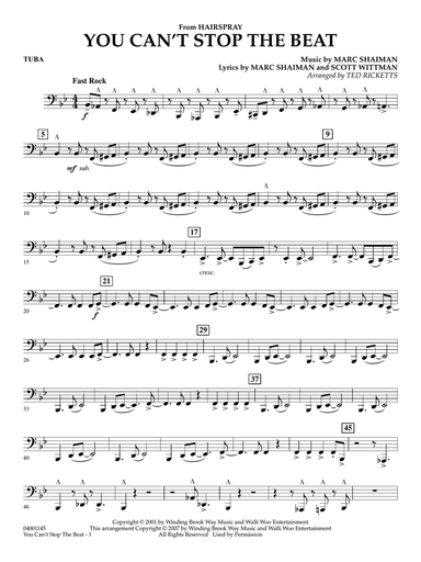You Can't Stop The Beat (from Hairspray) (arr. Ted Ricketts) - Tuba