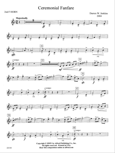 Ceremonial Fanfare: 2nd F Horn