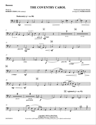 The Coventry Carol: Bassoon