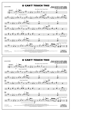 U Can't Touch This (arr. Paul Murtha) - Quad Toms