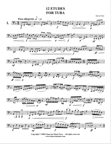 Solo Etudes for Tuba