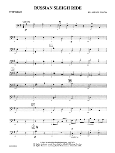 Russian Sleigh Ride: String Bass