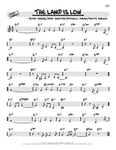 The Lamp Is Low (arr. David Hazeltine)