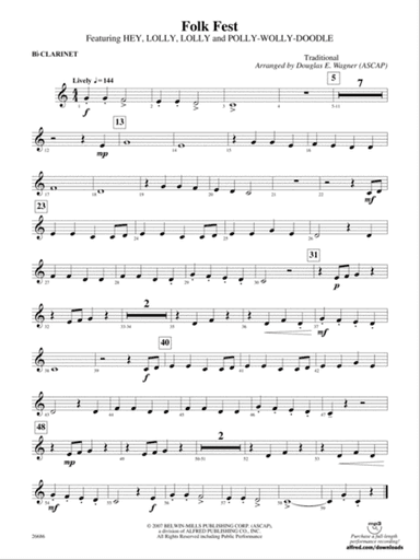 Folk Fest: 1st B-flat Clarinet