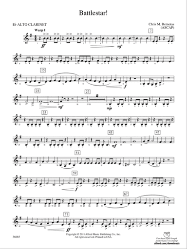 Battlestar!: (wp) E-flat Alto Clarinet