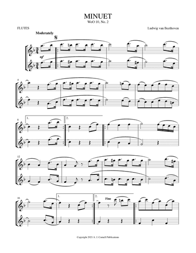 Minuet, WoO 10, No. 2