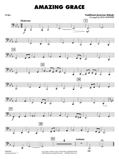 Amazing Grace (arr. Paul Lavender) - Tuba