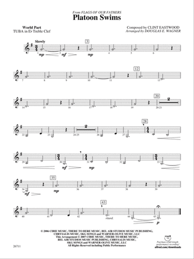 Platoon Swims: (wp) E-flat Tuba T.C.