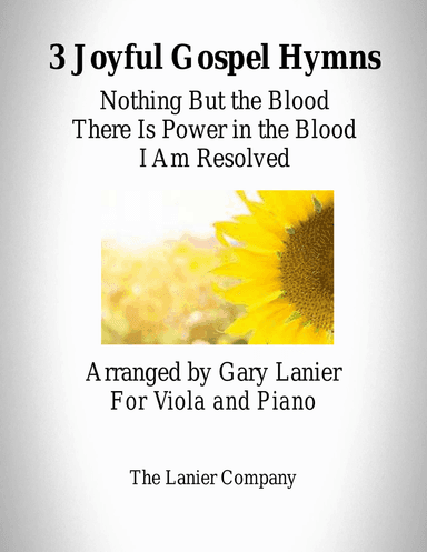 3 JOYFUL GOSPEL HYMNS (for Viola with Piano - Instrument Part included)