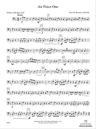 Air Force One: (wp) B-flat Tuba B.C.