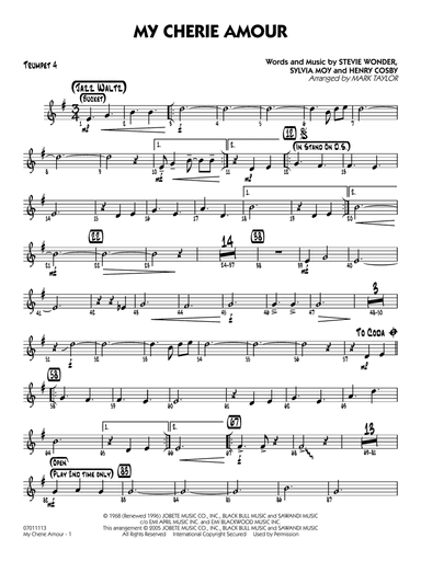 My Cherie Amour (arr. Mark Taylor) - Trumpet 4