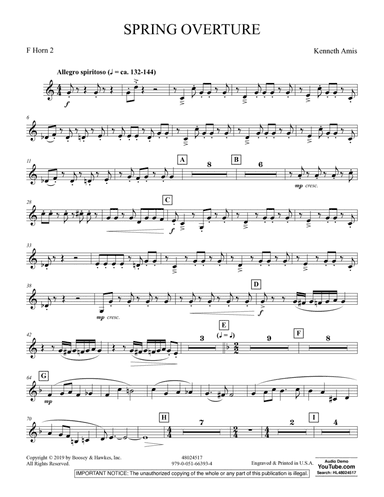 Spring Overture - F Horn 2