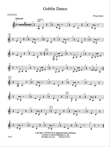 Goblin Dance: 2nd Violin