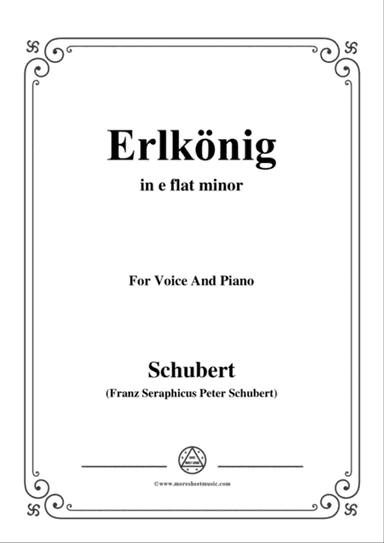 Schubert-Erlkönig in e flat minor,for voice and piano