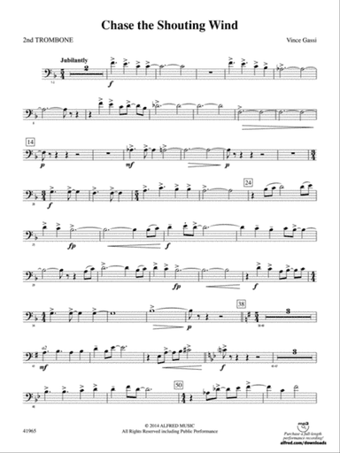 Chase the Shouting Wind: 2nd Trombone