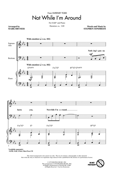 Not While I'm Around (from Sweeney Todd) (arr. Mark Brymer)